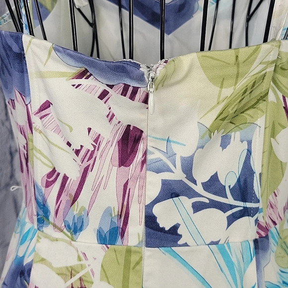 SIGNATURE BY ROBBIE BEE Sleeveless Summer Floral Dress 8 - Picture 6 of 8